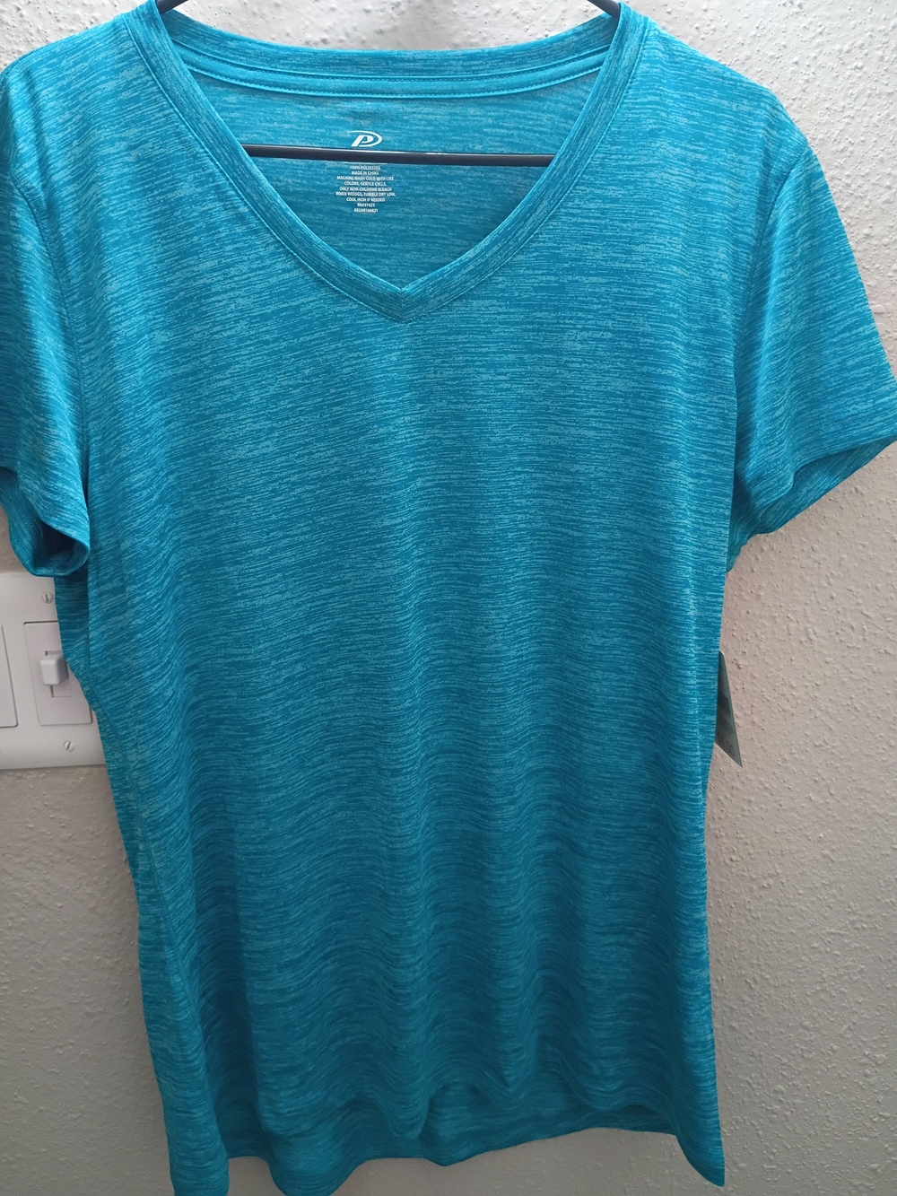 Pro Player Women's Teal Heather V-Neck Short Sleeve Tee